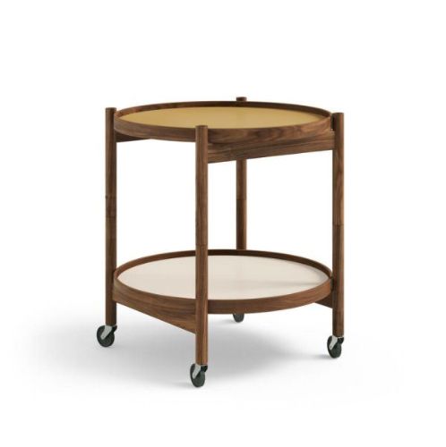 Brdr. Krüger Bølling Bakkebord m. 2 bakker Ø: 50 cm - Olieret Valnød/Sunny