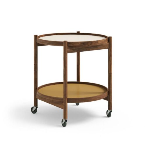 Brdr. Krüger Bølling Bakkebord m. 2 bakker Ø: 50 cm - Olieret Valnød/Sunny