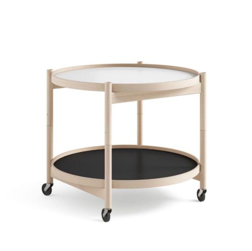 Brdr. Krüger Bølling Bakkebord m. 2 bakker Ø: 60 cm - Ubehandlet Bøg/Base