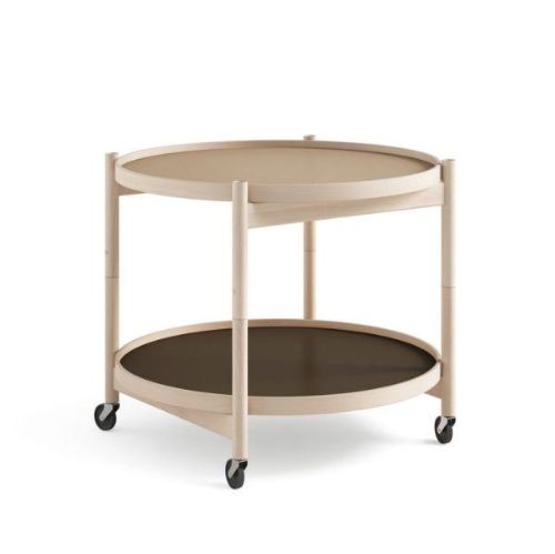 Brdr. Krüger Bølling Bakkebord m. 2 bakker Ø: 60 cm - Ubehandlet Bøg/Earth