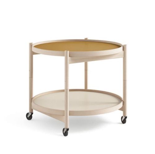 Brdr. Krüger Bølling Bakkebord m. 2 bakker Ø: 60 cm - Ubehandlet Bøg/Sunny