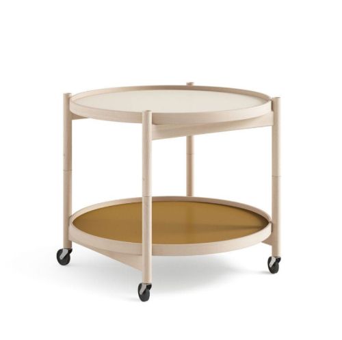Brdr. Krüger Bølling Bakkebord m. 2 bakker Ø: 60 cm - Ubehandlet Bøg/Sunny