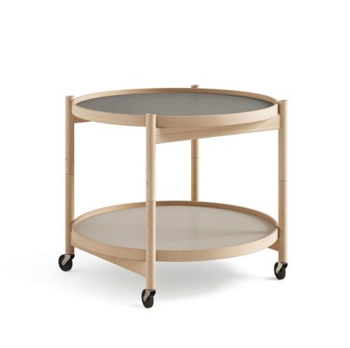 Brdr. Krüger Bølling Bakkebord m. 2 bakker Ø: 60 cm - Olieret Bøg/Stone