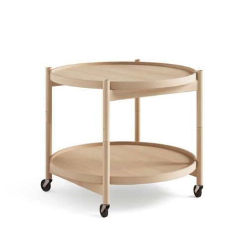 Brdr. Krüger Bølling Bakkebord m. 2 bakker Ø: 60 cm - Olieret Bøg/Finér