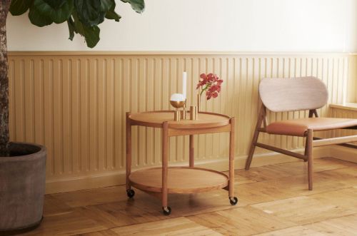 Brdr. Krüger Bølling Bakkebord m. 2 bakker Ø: 60 cm - Olieret Bøg/Finér