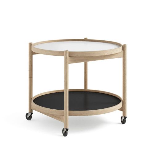 Brdr. Krüger Bølling Bakkebord m. 2 bakker Ø: 60 cm - Ubehandlet Eg/Base