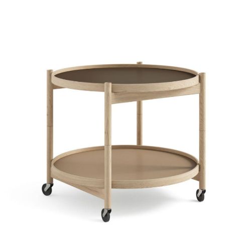 Brdr. Krüger Bølling Bakkebord m. 2 bakker Ø: 60 cm - Ubehandlet Eg/Earth