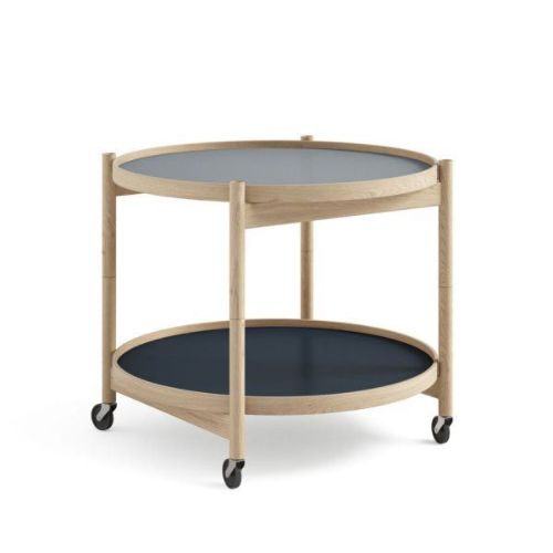 Brdr. Krüger Bølling Bakkebord m. 2 bakker Ø: 60 cm - Ubehandlet Eg/Water