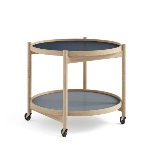 Brdr. Krüger Bølling Bakkebord m. 2 bakker Ø: 60 cm - Ubehandlet Eg/Water