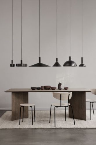 Ferm Living Mingle Wooden Table Legs W68 H: 71,65 cm - Dark Stained Oak