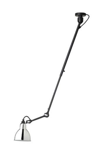 DCW Editions Lampe Gras N302 Pendel Rund H: 92cm - Sort/Krom