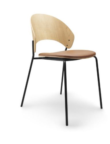 Eva Solo Dosina Spisebordsstol Polstret SH: 45 cm - Natur/Cognac