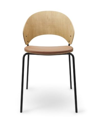 Eva Solo Dosina Spisebordsstol Polstret SH: 45 cm - Natur/Cognac