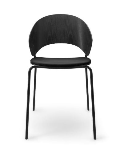 Eva Solo Dosina Spisebordsstol Polstret SH: 45 cm - Sort/Sort