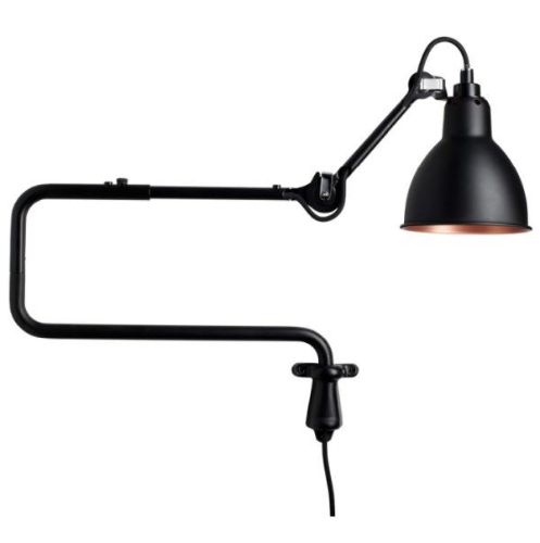 DCW Editions Lampe Gras N303 Væglampe Rund L: 92cm - Sort/Sort/Kobber