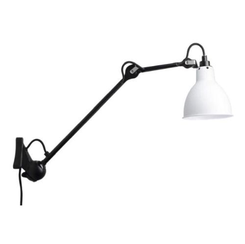 DCW Editions Lampe Gras N222 Væglampe Rund H: 40cm - Sort/Hvid