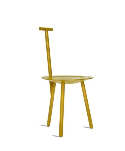 Please Wait To Be Seated Spade Chair SH: 45 cm - Tumeric Yellow