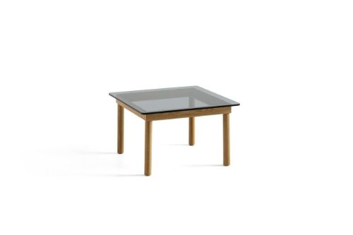 HAY Kofi Table 60x60 cm - Solid Oak / Grey Tinted Glass