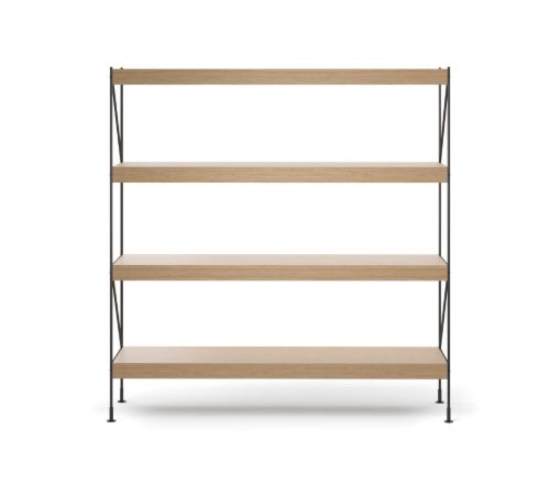 Audo Copenhagen Zet Storage System H: 158 cm - Black/Natural Oak