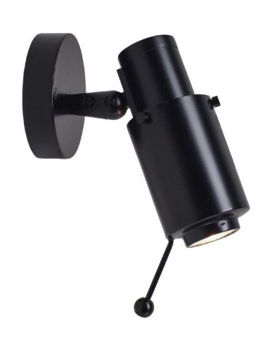 DCW Editions Biny Spot LED Væg- og loftlampe m. Arm Ø: 6,5 cm - Sort/Sort