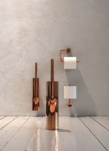 FROST NOVA2 Toiletbørste 9 t/gulv H: 36,5cm - Poleret Kobber