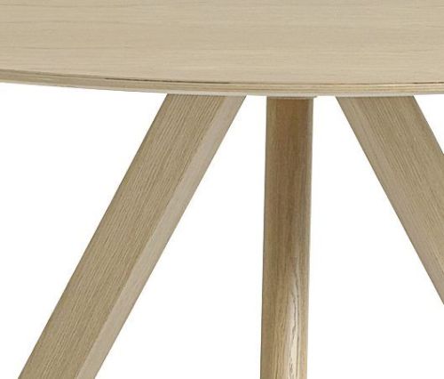 HAY CPH 20 Round Table Ø: 120 cm - Lacquered Solid Oak/Lacquered Oak Veneer