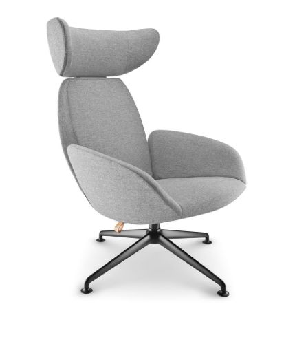 Eva Solo Laze Lænestol SH: 41 cm - Blend 0074 Grey/Pulverlakeret Aluminium