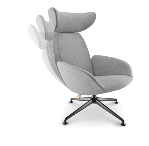 Eva Solo Laze Lænestol SH: 41 cm - Blend 0074 Grey/Pulverlakeret Aluminium