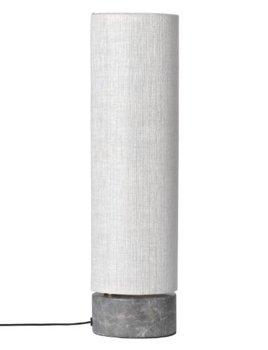 GUBI Unbound Bordlampe H: 45 cm - Natural Canvas/Grey Marble