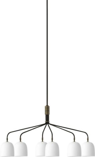 GUBI Howard Lysekrone m. 6 Arme Ø: 16 cm - Hvid