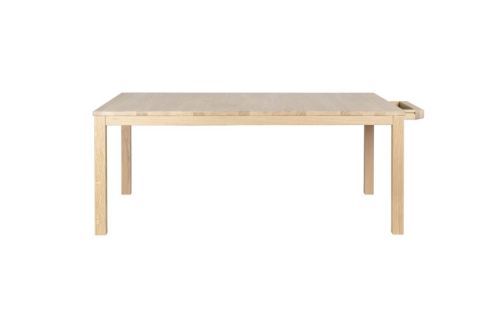 Haslev Klassik 6B Sofabord m. Skuffe 85x130 cm - Hvidolieret Eg