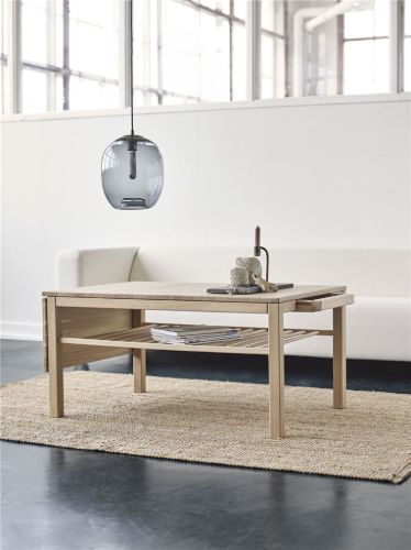 Haslev Klassik 4C Klapbord m. Skuffe 75x110 cm - Hvidolieret Eg