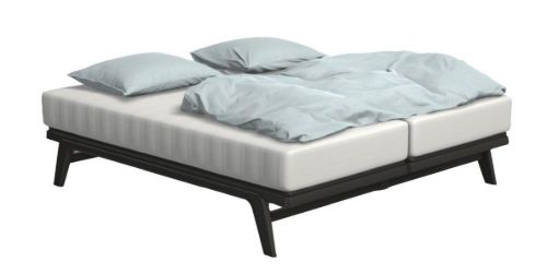 Auping Original Elevationsseng inkl. Sengebunde 3M og Evolve I Springmadrasser Fast 180x200cm - Deep Black