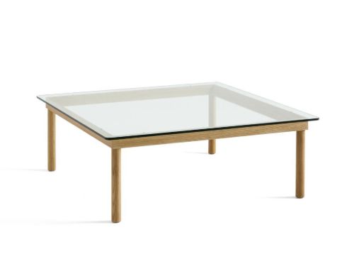 HAY Kofi Table 100x100 cm - Solid Oak / Clear Glass