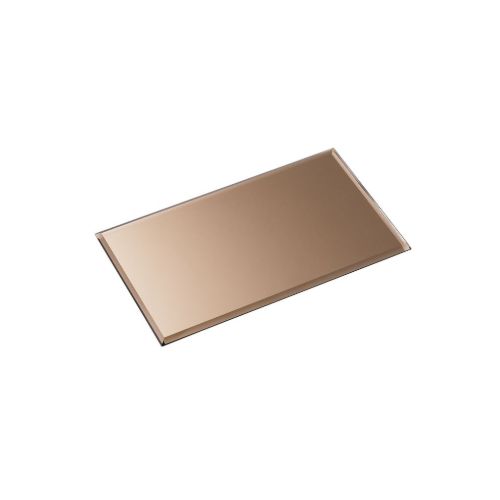 STOFF Nagel Glass Base Rectangular 30x17 cm - Smoked Brown