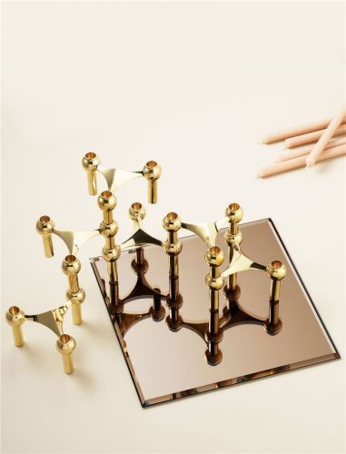 STOFF Nagel Glass Base Square 27x27 cm - Smoked Black