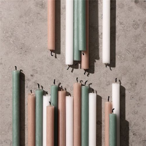 STOFF Nagel Candles 12 pcs H: 18 cm - White