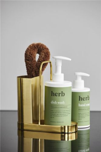 Nordal KAKI Dishwashing Kit H: 19 cm - Gold