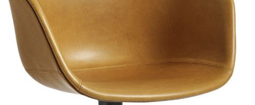 HAY AAC 21 About A Chair SH: 46 cm - Black Powder Coated Aluminium/Sense Cognac