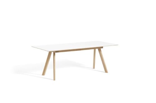 HAY CPH 30 Extendable Table 200/400x90x74 cm - Lacquered Solid Oak/White Laminate