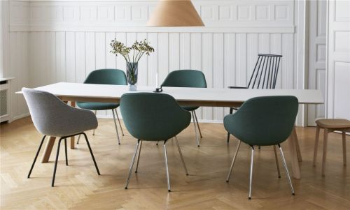 HAY CPH 30 Extendable Table 200/400x90x74 cm - Lacquered Solid Oak/White Laminate