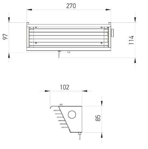 DCW Editions Biny Box 2 Væglampe LED m. Afbryder B: 27 cm - Hvid/Hvid
