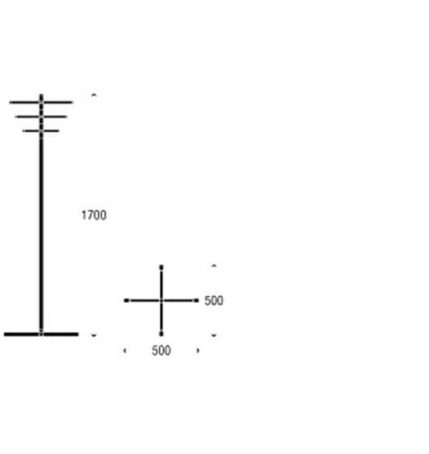 FROST CROSSWAY Stumtjener H: 170 cm - Hvid/Poleret
