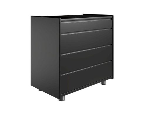 Kaagaard 448047 Kommode med Metalben 68x80x47cm - Sortmalet