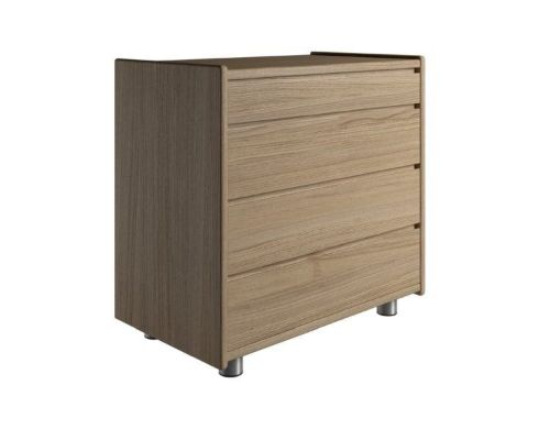 Kaagaard 448047 Kommode med Metalben 68x80x47cm - Oliebehandlet Eg
