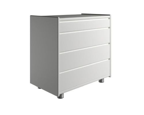 Kaagaard 448047 Kommode med Metalben 68x80x47cm - Hvidmalet