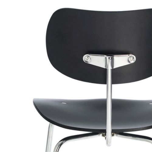Please Wait To Be Seated Eiermann SE68 Dining Chair SH: 46 cm - Black / Chrome