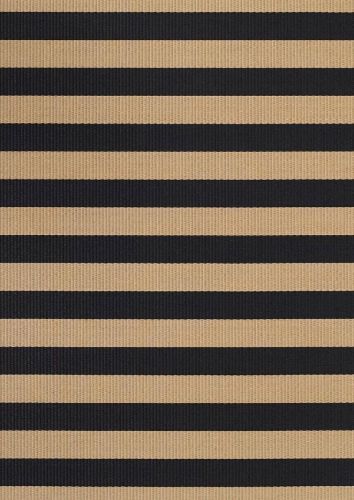 Woodnotes Big Stripe Carpet Sewn Edges 80x200 cm - Black/Natural