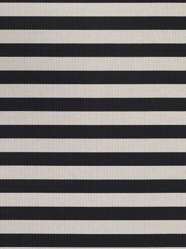 Woodnotes Big Stripe Carpet Sewn Edges 80x200 cm - Black/Stone