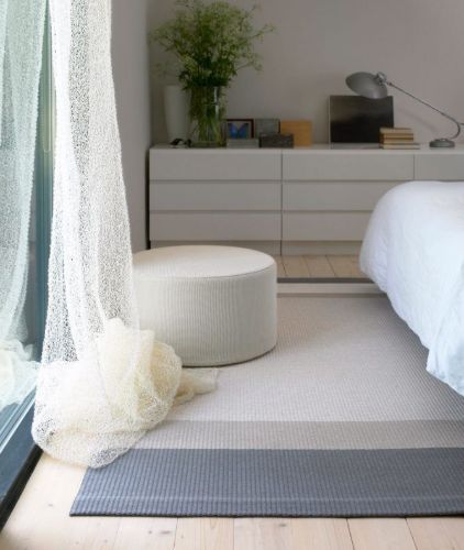 Woodnotes Panorama Carpet Sewn Edges 140x200 cm - Stone/White